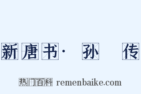 新唐书·孙佺传是什么意思的图片